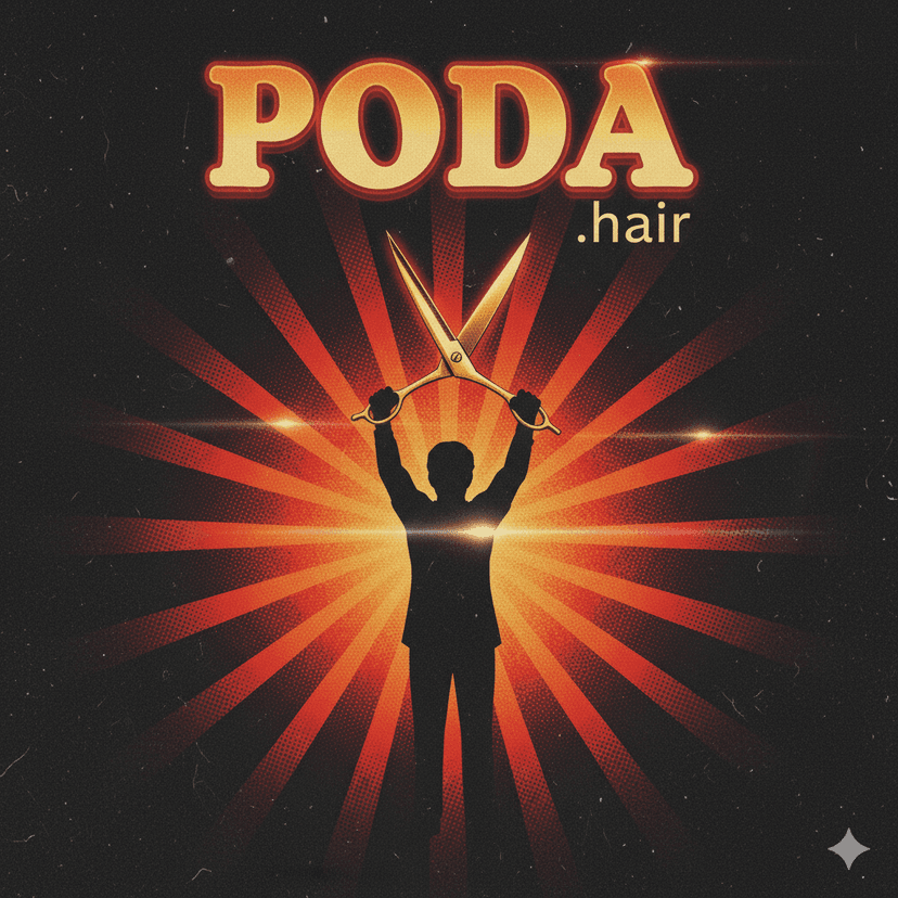 PODA.hair - Tamil movie poster style